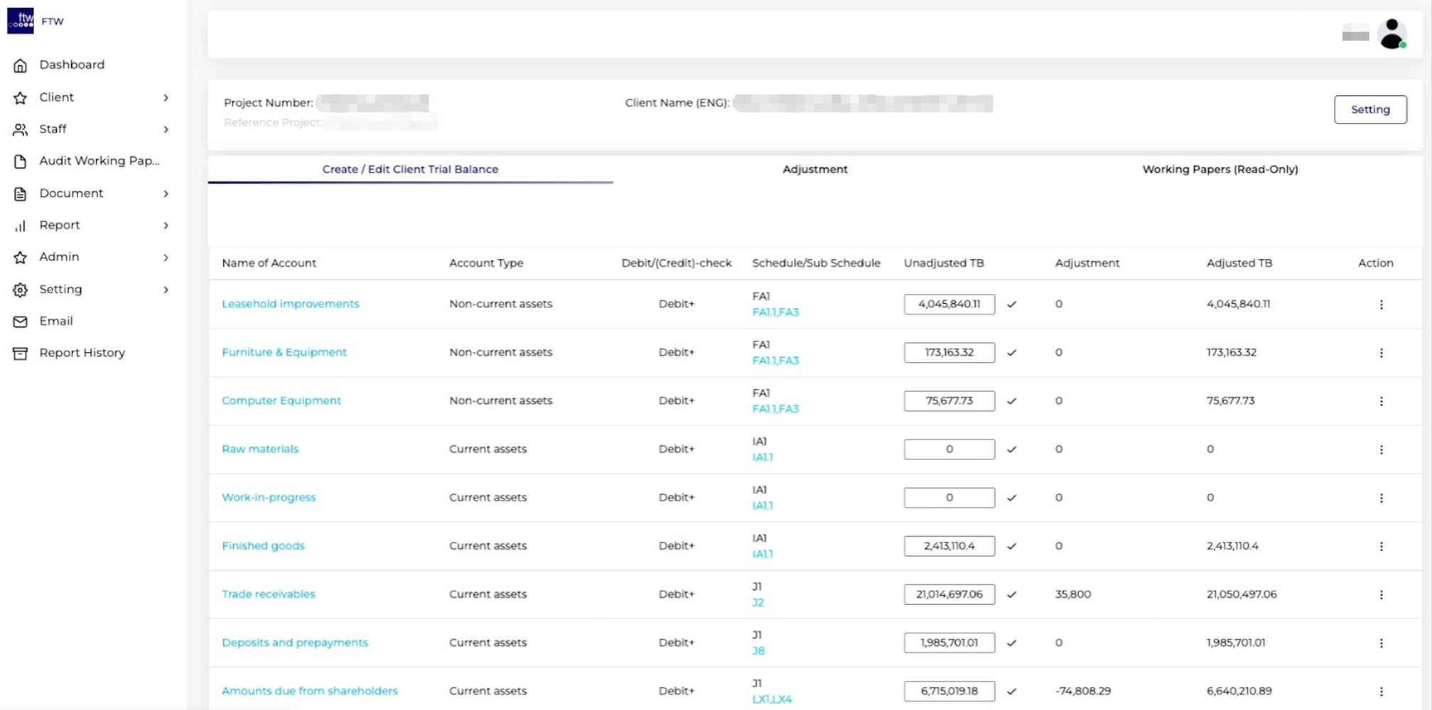 自動填入審計表格